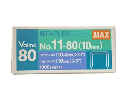 Max #11-80 Mini Staples - 1000 ct