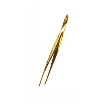 Prinz Long Stamp Tongs -- 155mm -- Very Pointed (Gold Plated)