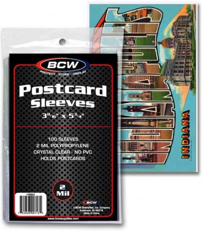 BCW Ultra Thin Sleeves -- Postcards -- Pack of 100
