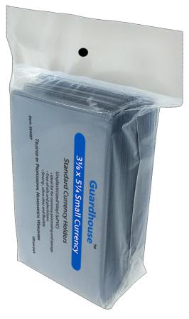 Guardhouse Semi-Rigid Vinyl Currency Sleeves -- Small