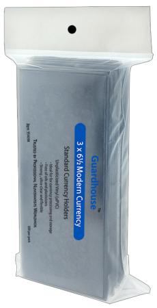 Guardhouse Semi-Rigid Vinyl Currency Sleeves -- Medium