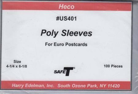 HECO Poly Philatelic Sleeves -- Euro Post Cards