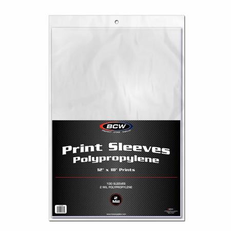 BCW Print Sleeves -- 12x18 -- Pack of 100