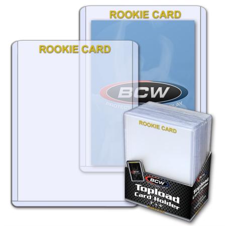 BCW Topload Holders -- Trading Card Rookie Imprinted Gold (3 x 4) -- Pack of 25
