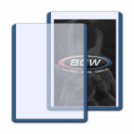 BCW Topload Holders -- Trading Card Blue Border (3 x 4) -- Pack of 25