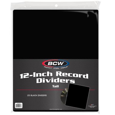 BCW 12 Tall Record Dividers -- Black
