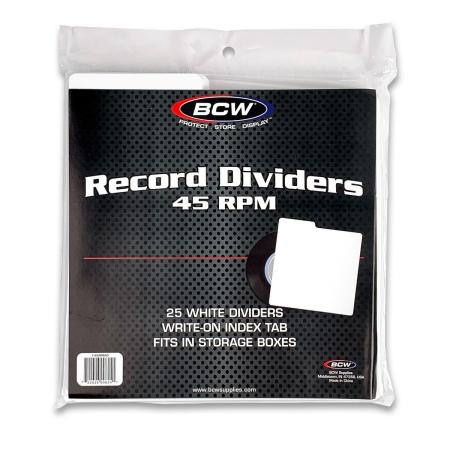 BCW 45 RPM Record Dividers
