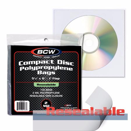 BCW Resealable Compact Disc Bag