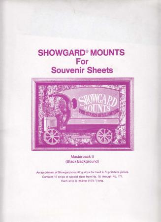 Showgard Stamp Mounts Souvenir Sheet Strip Set: MPKII (15 Sizes 76-171)