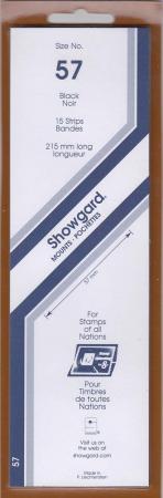 Showgard Stamp Mount Strips: 57mm