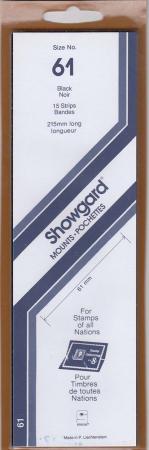 Showgard Stamp Mount Strips: 61mm