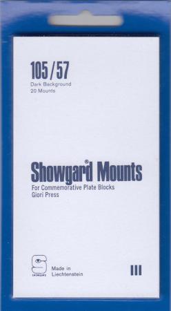 Showgard Stamp Mounts: 105/57 (US Giori Press Issues Plate Blocks)