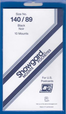 Showgard Stamp Mounts: 140/89 (Postcards/Souvenir Sheets)