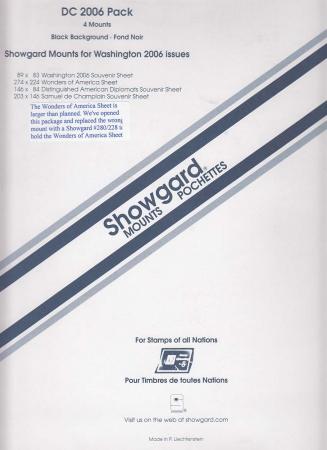 Showgard Stamp Mounts Set: 2006 Washington DC Show Issues