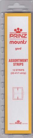 Prinz/Scott Stamp Mount Strip Assortment (12 Sizes 22-41mm)