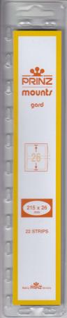 Prinz/Scott Stamp Mount Strips: 215mm x 26mm