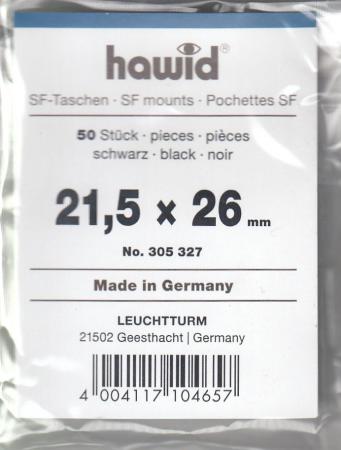 Hawid Stamp Mounts: 21.5x26 -- Black