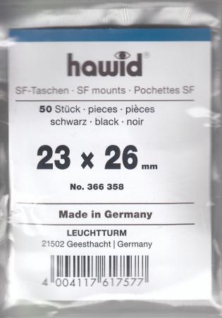 Hawid Stamp Mounts: 23x26 -- Black