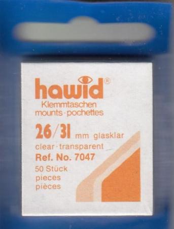 Hawid Stamp Mounts: 26x31 -- Clear