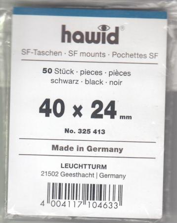 Hawid Stamp Mounts: 40x24 -- Black