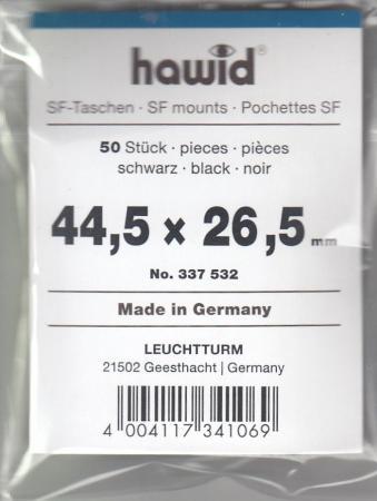 Hawid Stamp Mounts: 44.5x26.5 -- Black
