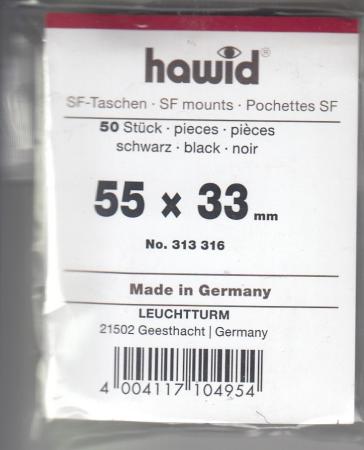 Hawid Stamp Mounts: 55x33