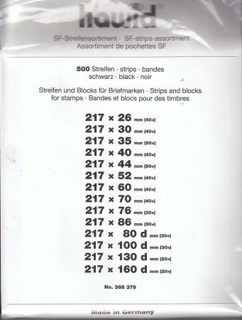 Hawid Stamp Mount Strips: Assorted Pack (500 Strips 26-160)