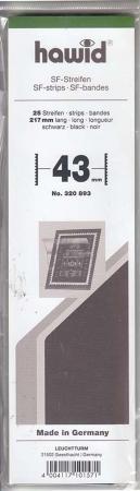 Hawid Stamp Mount Strips: 43 mm