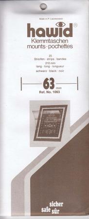 Hawid Stamp Mount Strips: 63mm