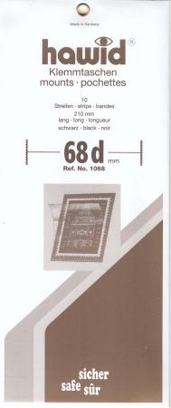 Hawid Stamp Mount Strips: 68 mm
