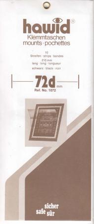 Hawid Stamp Mount Strips: 72 mm
