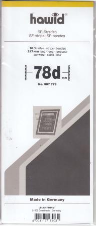 Hawid Stamp Mount Strips: 78 mm