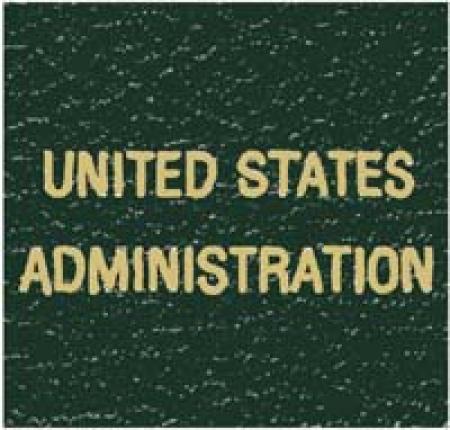 Scott National Series Green Binder Label: US Administration