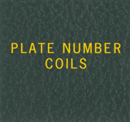 Scott National Series Green Binder Label: US Plate Number Coils
