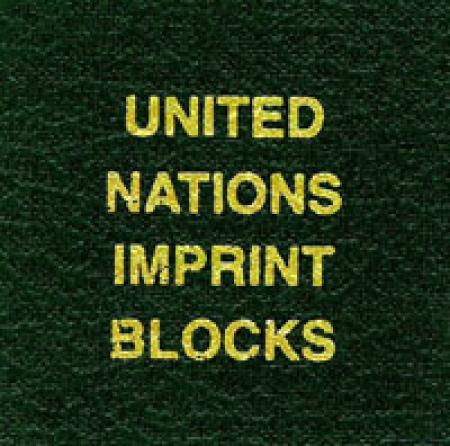 Scott National Series Green Binder Label: UN Imprint Blocks