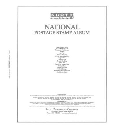 Scott Stamp Album Pages -- National