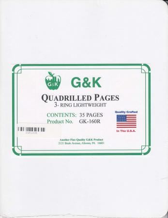 G&K Quadrilled Pages -- 3-Ring Light Weight