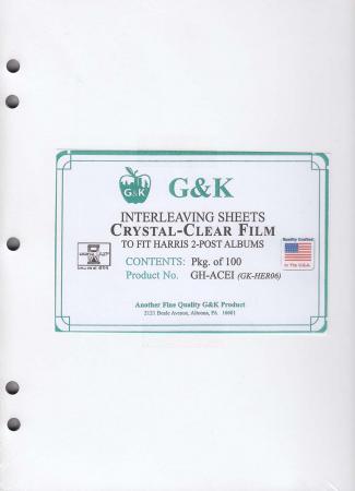 G&K Crystal Clear Interleaving -- Harris Albums