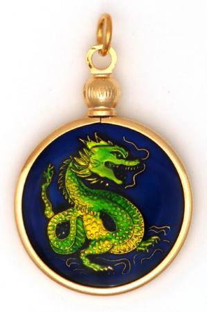 Hand Painted China Dragon Pendant