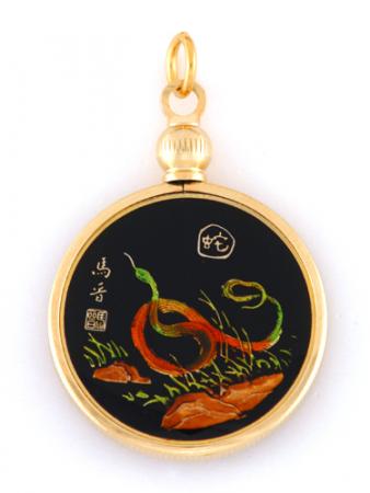 Hand Painted Chinese Year of the Snake Pendant (1929, 1941, 1953, 1965, 1977, 1989, 2001, 2013)