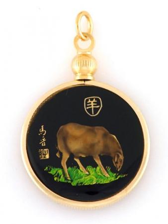 Hand Painted Chinese Year of the Sheep Pendant (1931, 1943, 1955, 1967, 1979, 1991, 2003, 2015)