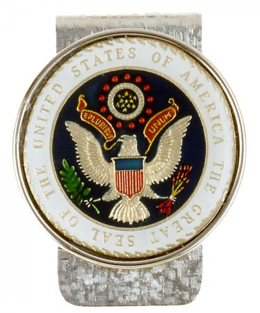 Hand Painted Presidential Seal Medallion Money Clip