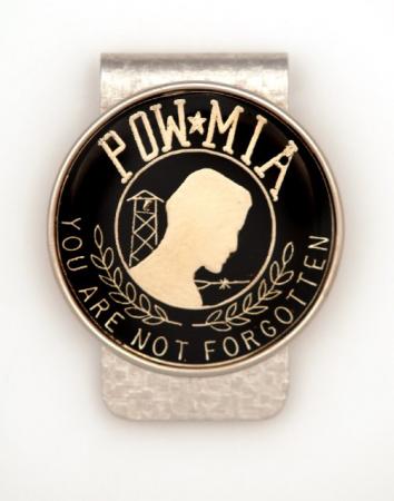 Hand Painted POW / MIA Money Clip