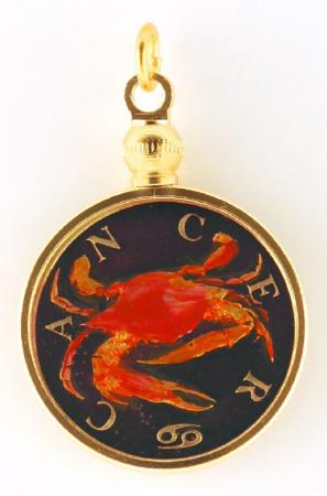 Hand Painted Cancer Medallion Cuff Links (Jun 21 - Jul 22)