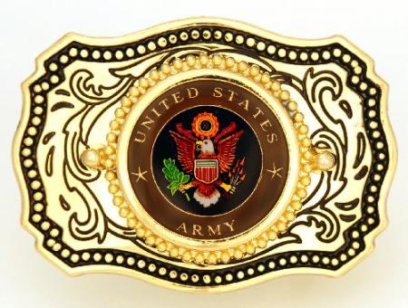 Hand Painted United States Army Belt Buckle