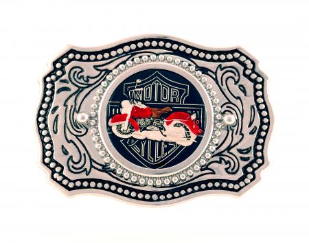 Hand Painted Motorcycle Belt Buckle