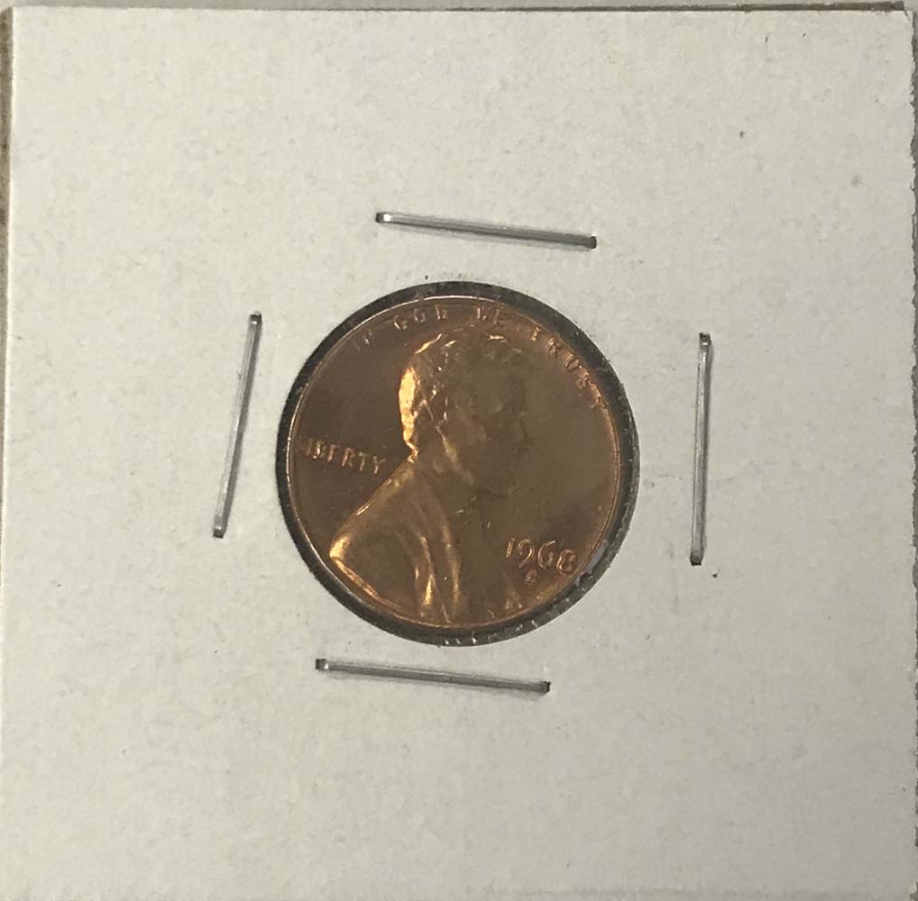 - 27.5 MM 2X2 Cardboard Flip Coin Holder for Half Dollar Staple-Type 50 Flips 50 Cent