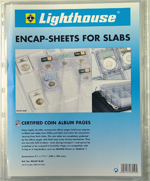 2 pack NGC Coin Slabs Lighthouse 3 or 4 Ring Binder Pages for Graded PCGS 