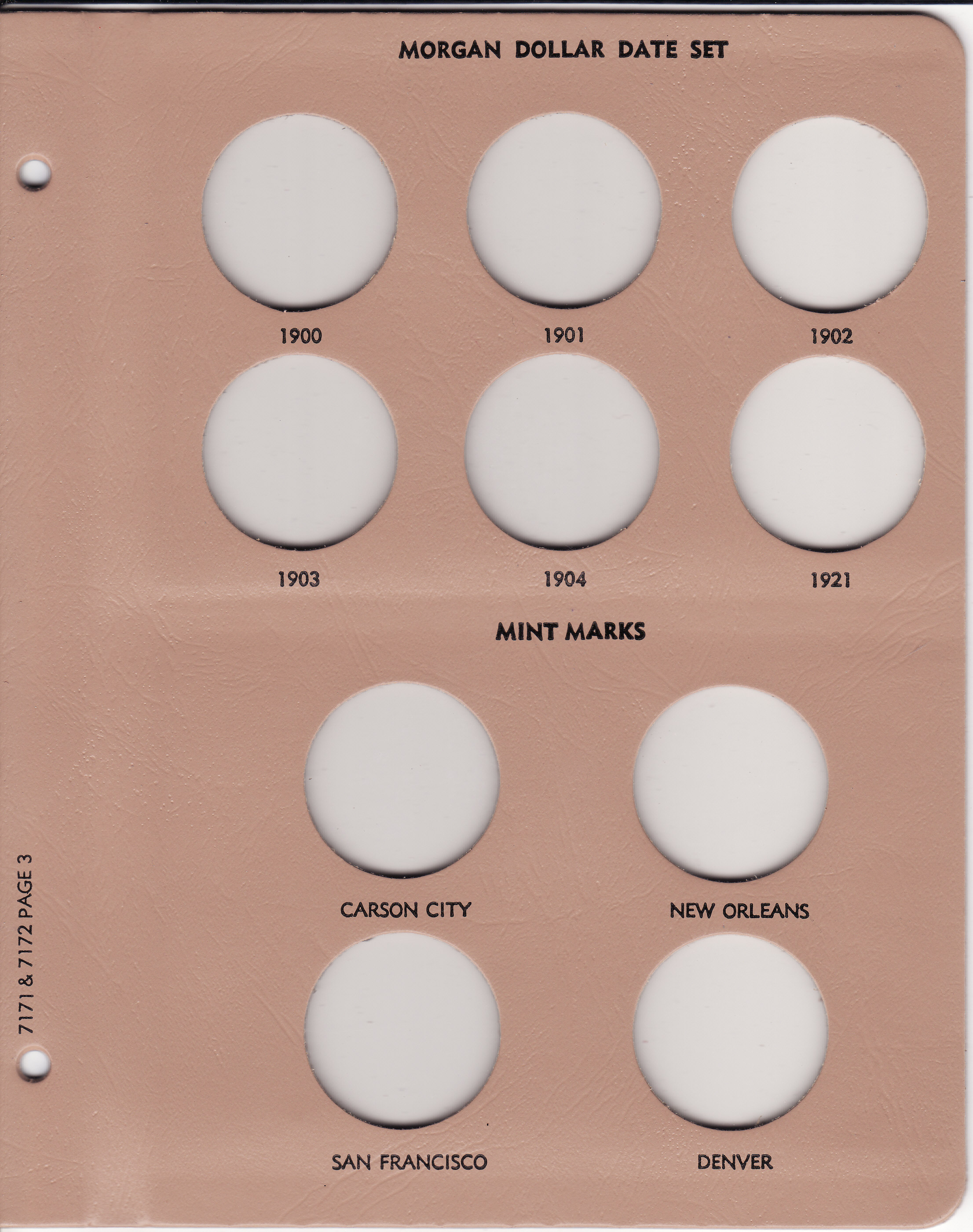 thumbnail image 2 of Dansco 39mm Blank Pages (3 Pack) For Silver Morgan Rounds & Coins Long Term Storage 2 of 6