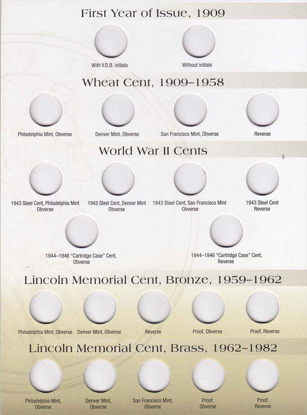 Whitman Lincoln Cent 1909 Current Coin Folders #1-4 Brand NEW! 